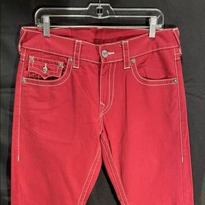 Men’s Red True Religion Jeans